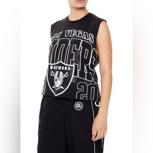 Las Vegas Raiders Women’s Muscle Tee Medium - Picture 4 of 9